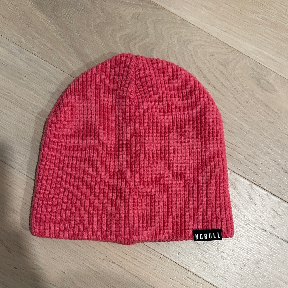 NOBULL Pink Knit Beanie hat